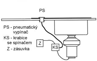 Schéma zapojení pneuspínače